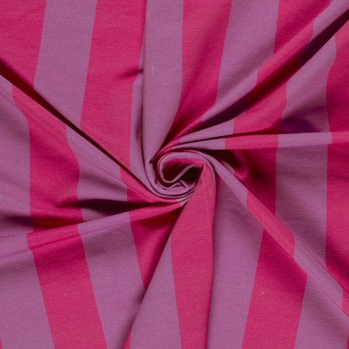 French Terry - Blockstreifen - lila/pink - by Fräulein von Julie
