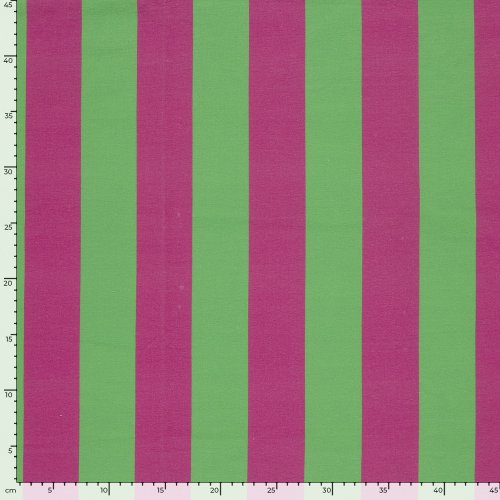 Preview: French Terry - Blockstreifen - grün/fuchsia - by Fräulein von Julie
