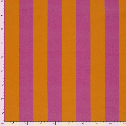 Preview: RESTSTÜCK 0,40m !!! - French Terry - Blockstreifen - orange/fuchsia - by Fräulein von Julie