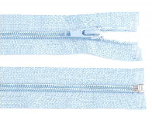 Jacken Reißverschluss - 50 cm - teilbar - eisblau
