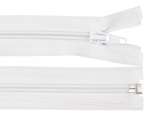 Jacken Reißverschluss - 50 cm - teilbar - weiß