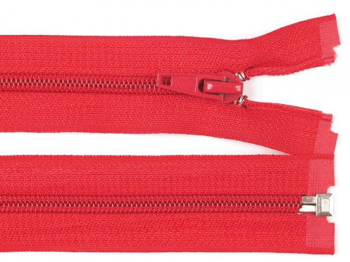 Jacken Reißverschluss - 50 cm - teilbar - rot