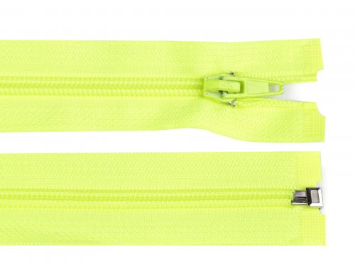 Jacken Reißverschluss - 60 cm - teilbar - neon gelb