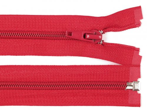 Jacken Reißverschluss - 60 cm - teilbar - rot