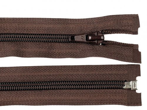 Jacken Reißverschluss - 70 cm - teilbar - schokolade