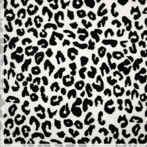 Mantelstoff - Curly Lamb - Raiko Leo - white/black