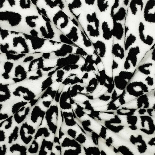 Mantelstoff - Curly Lamb - Raiko Leo - white/black