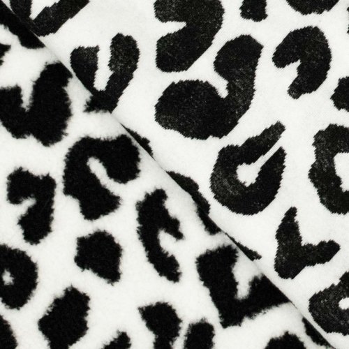 Mantelstoff - Curly Lamb - Raiko Leo - white/black