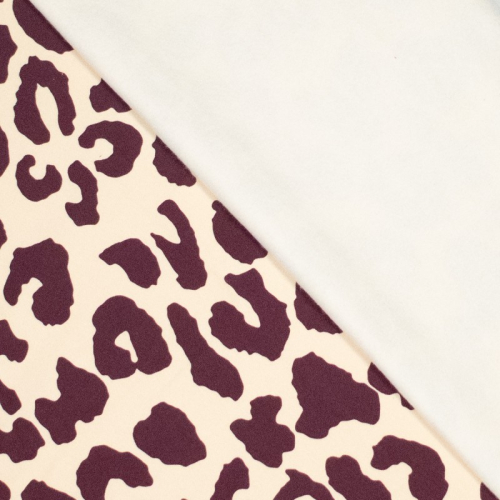 Preview: RESTSTÜCK 0,70m !!! - Bio Sweat - brushed - Jona Leo - plum