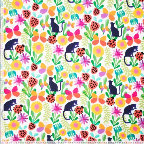 Jersey - Cat Summer - ecru - by Karina + Kind