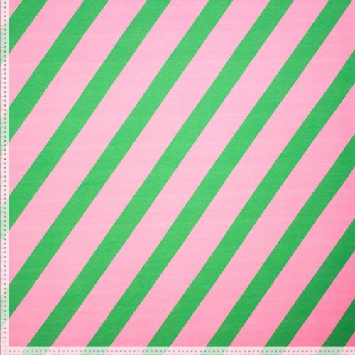 Preview: French Terry - Noa Stripes - grün/rosa