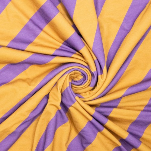 French Terry - Noa Stripes - orange/lila