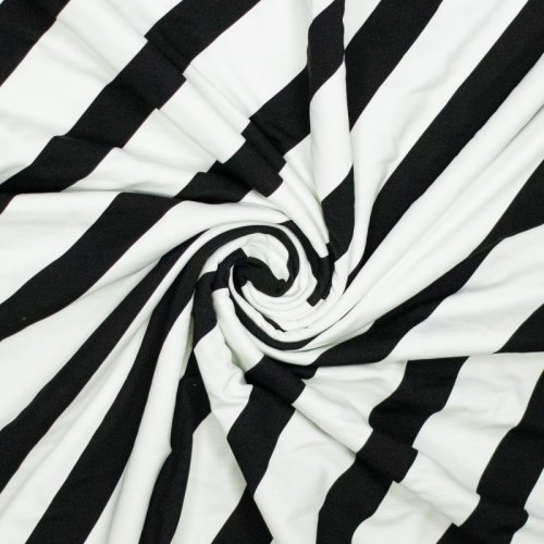 French Terry - Noa Stripes - ecru/schwarz