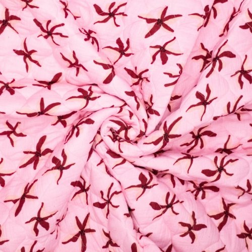 Preview: Doubleface Musselin/Baumwollstepper - Candid - rosa/bordeaux