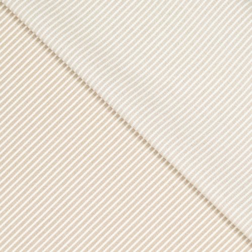 Preview: Baumwolle - Jeans - Streifen - beige/white