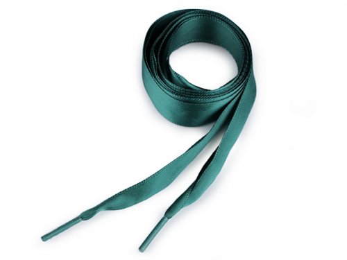 Satin Flachkordel - 1,9 cm breit - 110 cm lang - dunkelgrün
