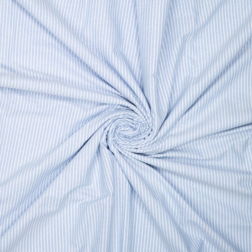 Preview: RESTSTÜCK 1,80m !!! - Baumwolle - Timeless Stripes - light blue/white