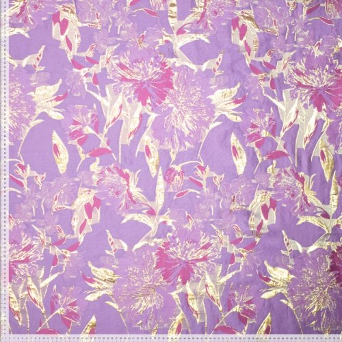 Preview: Jacquard gewebt - Prisca - mit metallic Effekt - flieder/lila/gold
