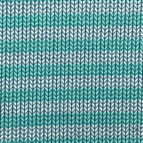 Bio Jacquard Jersey - Knit Knit - Maxistripes - verdino/weiß - Into the wild - Hamburger Liebe - Albstoffe