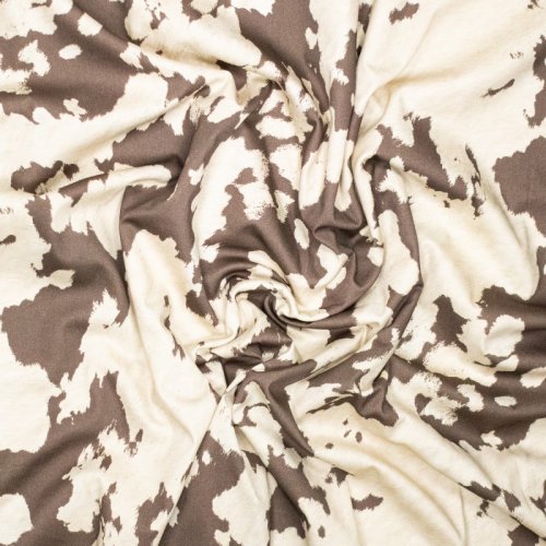 Preview: Baumwoll Stretch - Corey Cow - beige/braun
