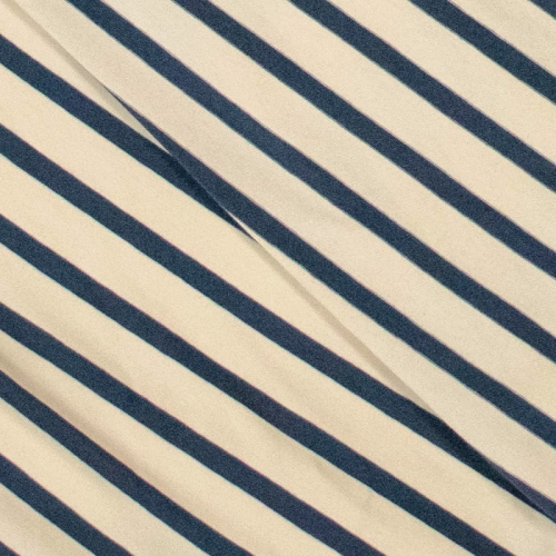 Preview: Jersey - Santi Streifen - navy/sand