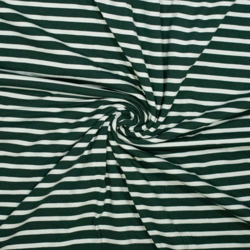 Jersey - Santi Streifen - dunkelgrün/mint