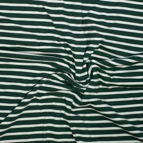 Preview: Jersey - Santi Streifen - dunkelgrün/mint