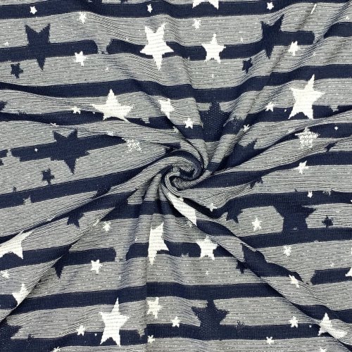 Sommer Jacquard Lurex - Sterne Glitzer
