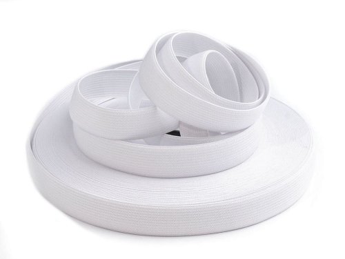 Gummiband - glatt - 20mm - weiß