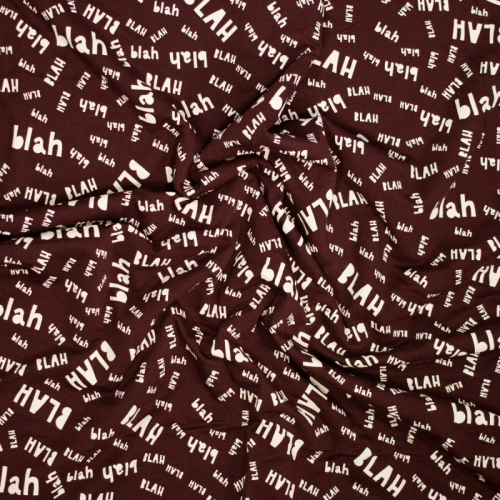 Preview: Sweat - brushed - BLAH BLAH - bordeaux