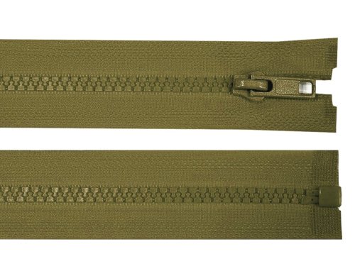 Reißverschluss - 50 cm - teilbar - khaki