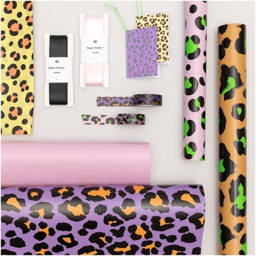 Geschenkpapier - Leo - lila - Acid Leo - Rico Design