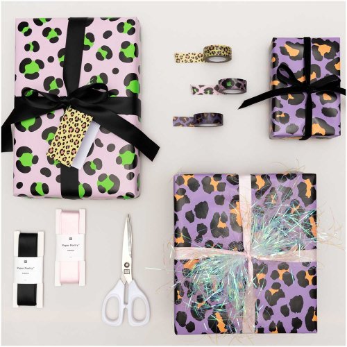Geschenkpapier - Leo - lila - Acid Leo - Rico Design