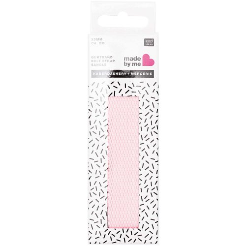 Gurtband - 25mm - rosa - Rico Design
