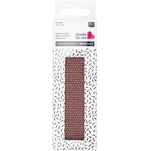 Gurtband - 40mm - rosenholz - Rico Design
