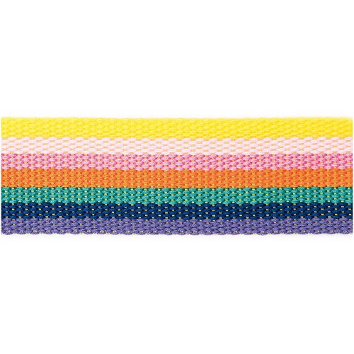 Gurtband - 40mm - gestreift Rainbow - Rico Design