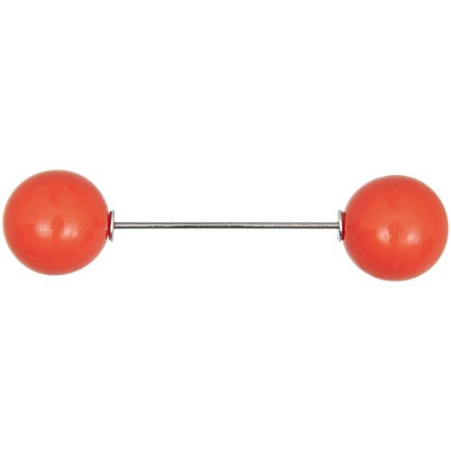 Zwei Perlen Pin - orange - 60mm