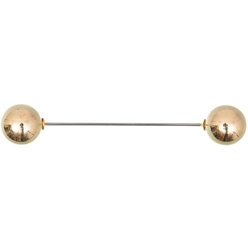 Zwei Perlen Pin - gold - 95mm