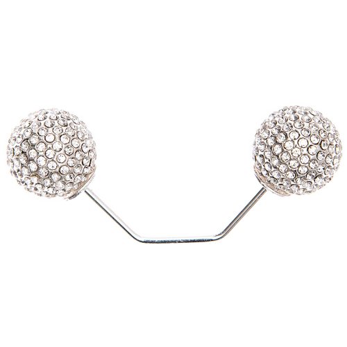 Zwei Perlen Pin - strass - 65mm