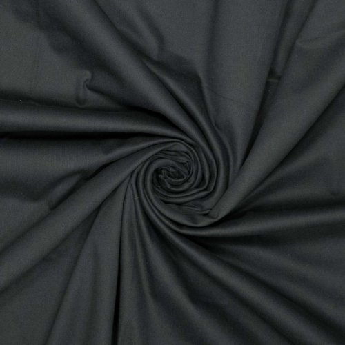 Baumwoll Stretch - uni - schwarz