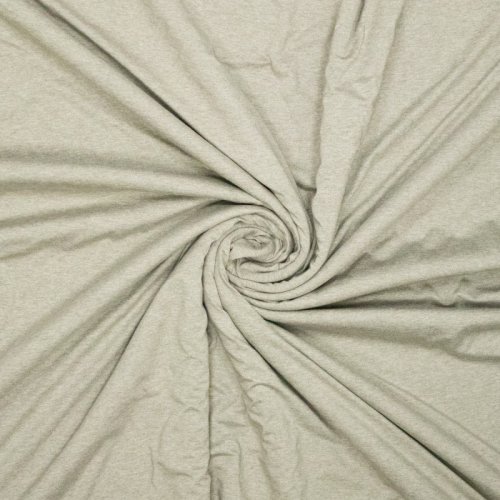Viskosejersey - uni - khaki meliert