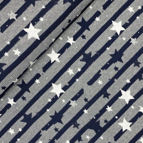 Sommer Jacquard Lurex - Sterne Glitzer