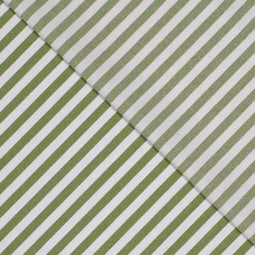 Preview: Baumwolle Denim - Laurent Streifen - grün/naturweiß