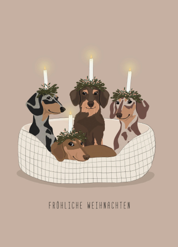 Postkarte - Advent Advent - Alfie´s Greetings