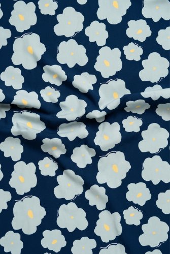 Viskose Twill mit LENZING™ ECOVERO™ Fasern - Like a Flower - blue - Mind the Maker