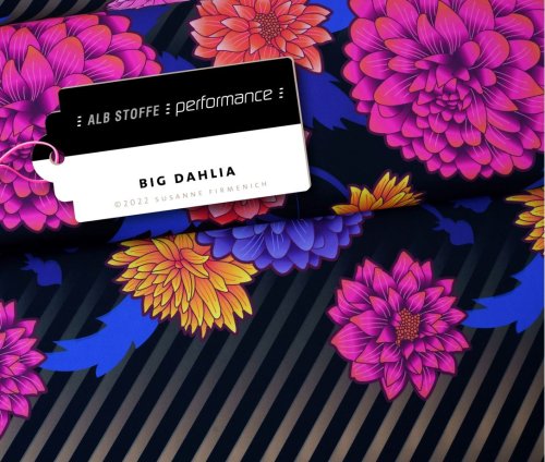 Funktionsstoff - Big Dahlia - Col. 25 - Performance - Hamburger Liebe - Albstoffe