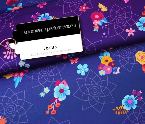 Funktionsstoff - Lotus - lila - Col. 16 - Performance - Hamburger Liebe - Albstoffe
