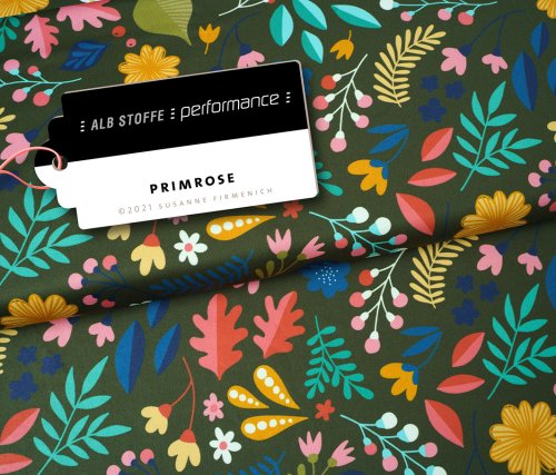 Funktionsstoff - Primrose - oliv - Col. 20 - Performance - Hamburger Liebe - Albstoffe