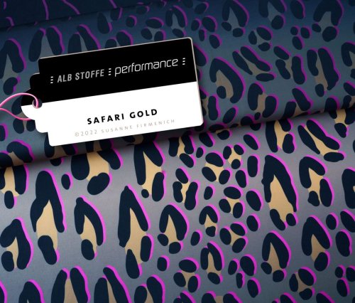 B-Ware !!! - Funktionsstoff - Safari Gold - Col. 29 - Performance - Hamburger Liebe - Albstoffe