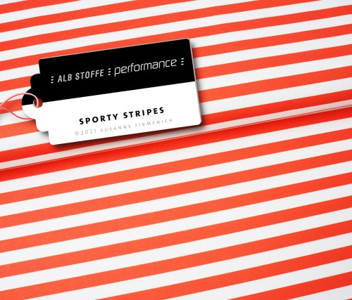 RESTSTÜCK 50cm !!! - Funktionsstoff - Sporty Stripes - Col. 12 - Performance - Hamburger Liebe - Albstoffe